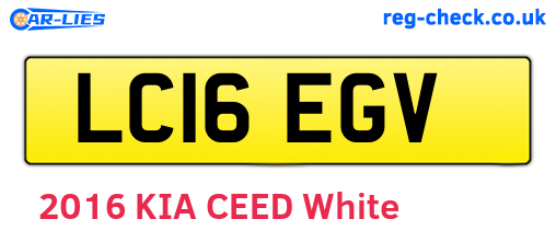 LC16EGV are the vehicle registration plates.