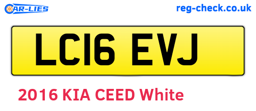 LC16EVJ are the vehicle registration plates.