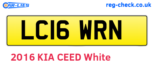LC16WRN are the vehicle registration plates.