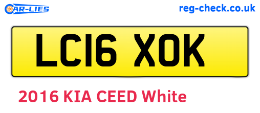 LC16XOK are the vehicle registration plates.