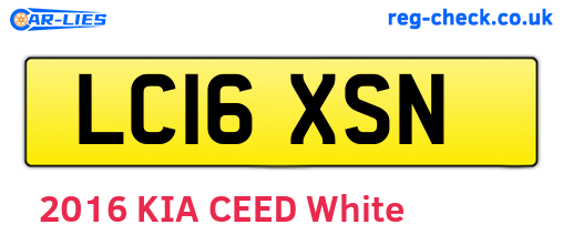 LC16XSN are the vehicle registration plates.