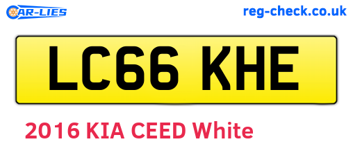 LC66KHE are the vehicle registration plates.