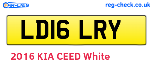 LD16LRY are the vehicle registration plates.