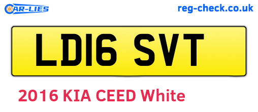 LD16SVT are the vehicle registration plates.