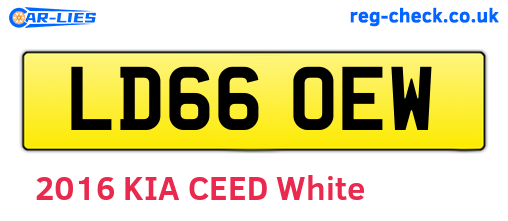 LD66OEW are the vehicle registration plates.