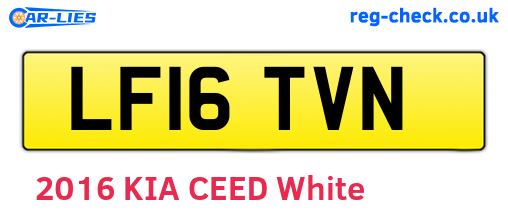 LF16TVN are the vehicle registration plates.