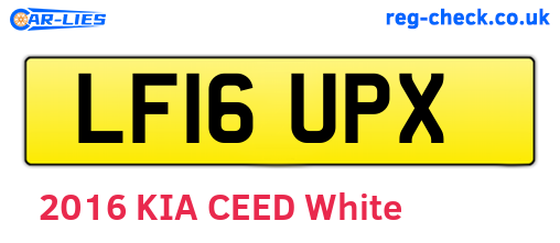 LF16UPX are the vehicle registration plates.