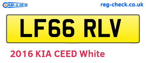 LF66RLV are the vehicle registration plates.