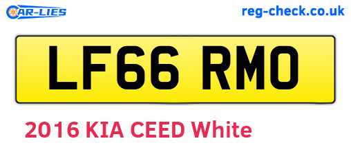 LF66RMO are the vehicle registration plates.