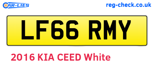 LF66RMY are the vehicle registration plates.