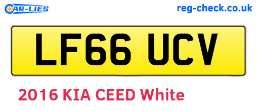 LF66UCV are the vehicle registration plates.