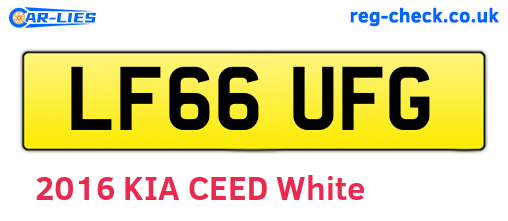 LF66UFG are the vehicle registration plates.