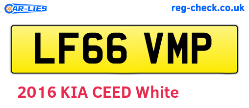 LF66VMP are the vehicle registration plates.