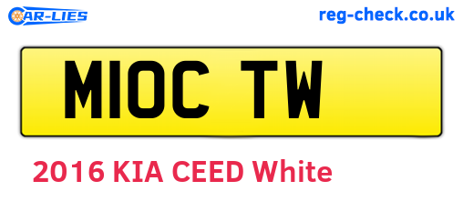 M10CTW are the vehicle registration plates.