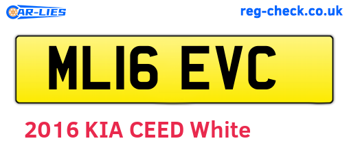 ML16EVC are the vehicle registration plates.