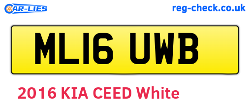 ML16UWB are the vehicle registration plates.