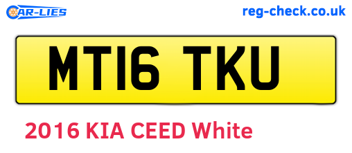 MT16TKU are the vehicle registration plates.