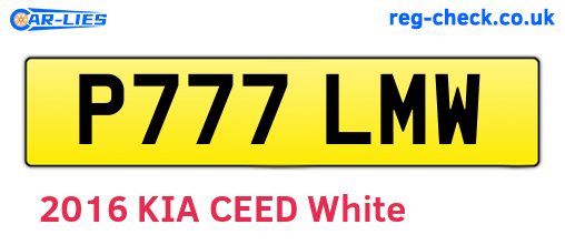 P777LMW are the vehicle registration plates.