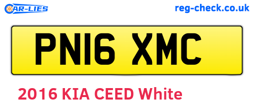 PN16XMC are the vehicle registration plates.