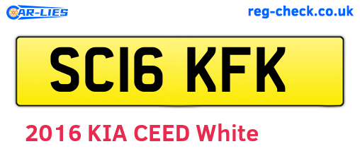 SC16KFK are the vehicle registration plates.