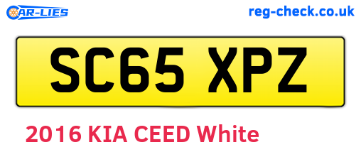 SC65XPZ are the vehicle registration plates.