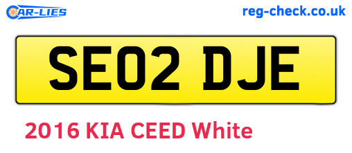 SE02DJE are the vehicle registration plates.
