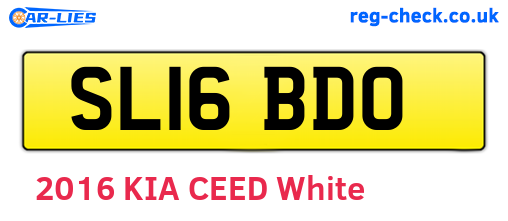 SL16BDO are the vehicle registration plates.