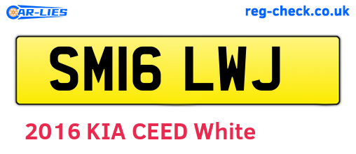 SM16LWJ are the vehicle registration plates.