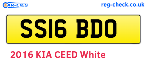 SS16BDO are the vehicle registration plates.