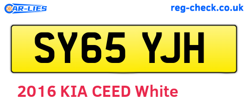 SY65YJH are the vehicle registration plates.
