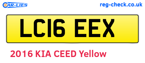 LC16EEX are the vehicle registration plates.