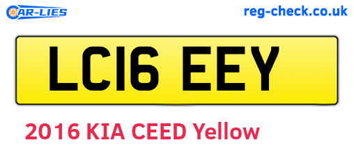 LC16EEY are the vehicle registration plates.