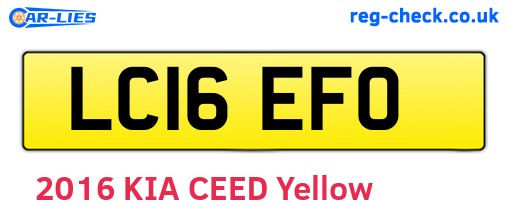 LC16EFO are the vehicle registration plates.