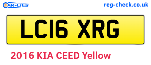 LC16XRG are the vehicle registration plates.