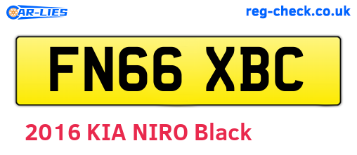 FN66XBC are the vehicle registration plates.