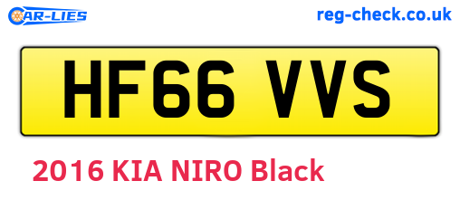 HF66VVS are the vehicle registration plates.