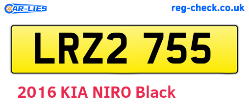 LRZ2755 are the vehicle registration plates.