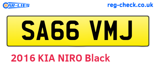 SA66VMJ are the vehicle registration plates.