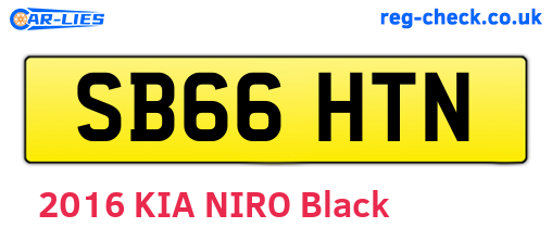 SB66HTN are the vehicle registration plates.
