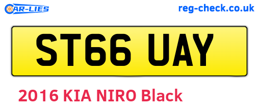 ST66UAY are the vehicle registration plates.