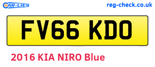 FV66KDO are the vehicle registration plates.