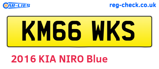 KM66WKS are the vehicle registration plates.