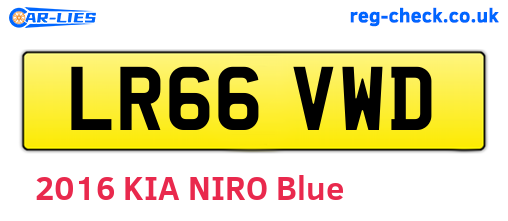 LR66VWD are the vehicle registration plates.