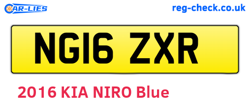 NG16ZXR are the vehicle registration plates.