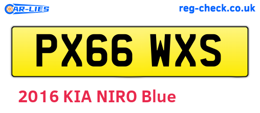 PX66WXS are the vehicle registration plates.