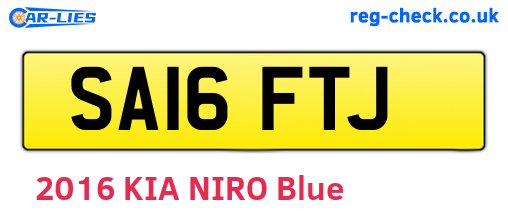 SA16FTJ are the vehicle registration plates.
