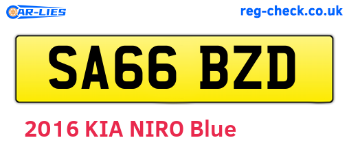 SA66BZD are the vehicle registration plates.