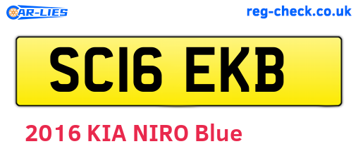 SC16EKB are the vehicle registration plates.