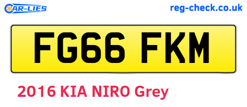 FG66FKM are the vehicle registration plates.
