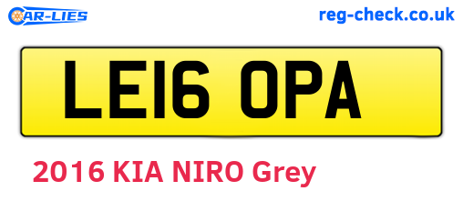 LE16OPA are the vehicle registration plates.